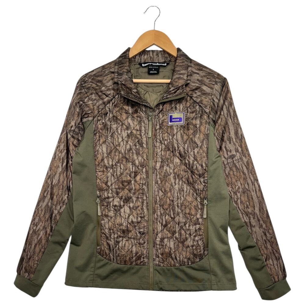 Banded Jacket Womens Large Green Camouflage Insulated Quilted Hunting Outdoor